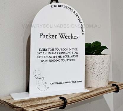 Memorial Plaque Sign (Baby)