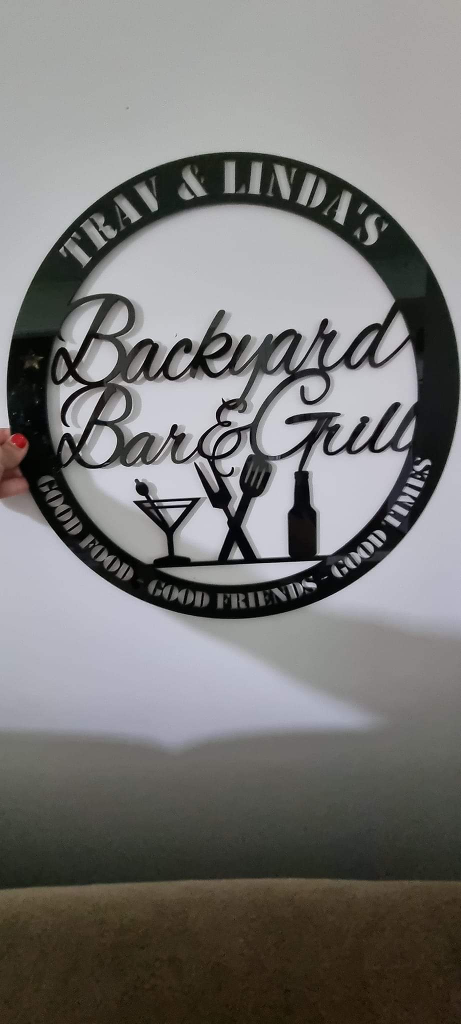 Backyard Bar & Grill Sign